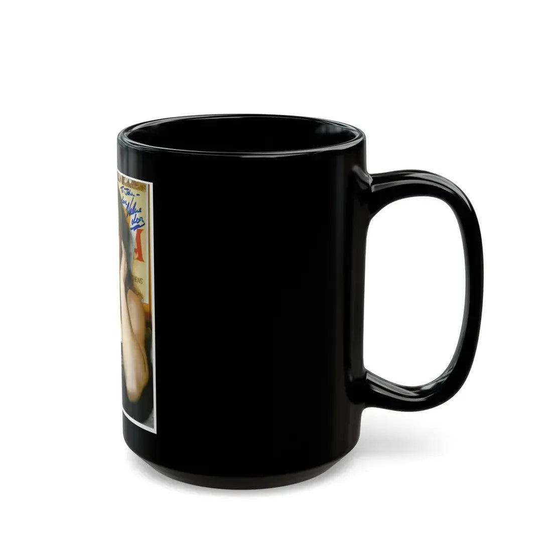 Valerie Leon #24 (Vintage Female Icon) Black Coffee Mug - Go Mug Yourself