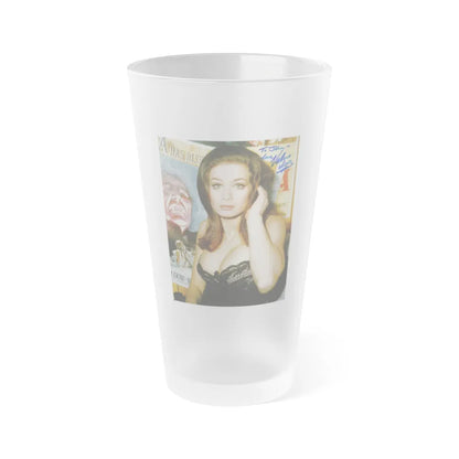 Valerie Leon #24 (Vintage Female Icon) Frosted Pint Glass 16oz-16oz-Frosted-Go Mug Yourself