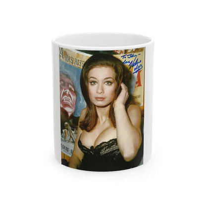 Valerie Leon #24 (Vintage Female Icon) White Coffee Mug-11oz-Go Mug Yourself