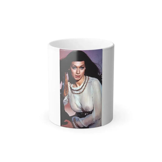 Valerie Leon #36 - See through top (Vintage Female Icon) Color Changing Mug 11oz 11oz - Go Mug Yourself
