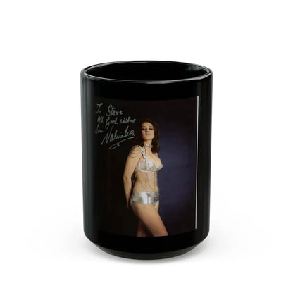 Valerie Leon #48 (Vintage Female Icon) Black Coffee Mug 15oz - Go Mug Yourself