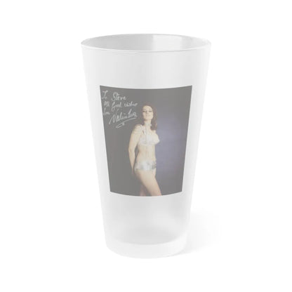 Valerie Leon #48 (Vintage Female Icon) Frosted Pint Glass 16oz-16oz-Frosted-Go Mug Yourself