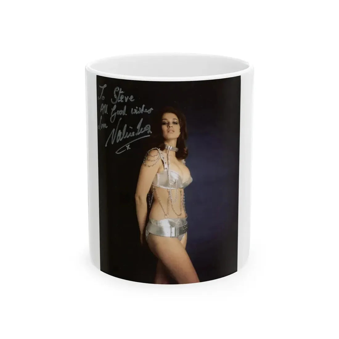 Valerie Leon #48 (Vintage Female Icon) White Coffee Mug 11oz - Go Mug Yourself