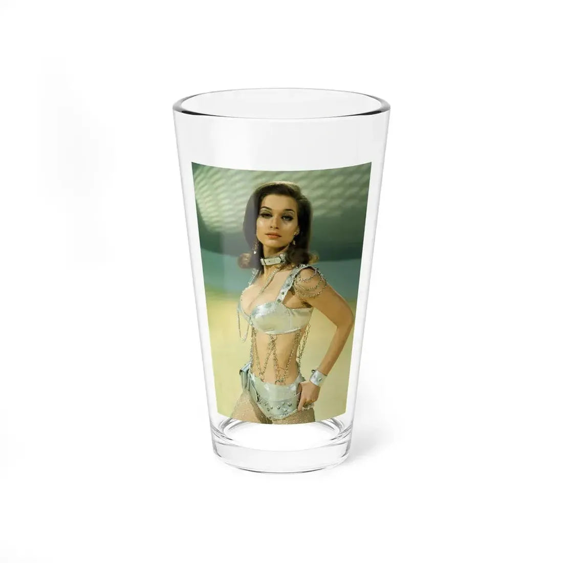 Valerie Leon #50 (Vintage Female Icon) Pint Glass 16oz 16oz - Go Mug Yourself
