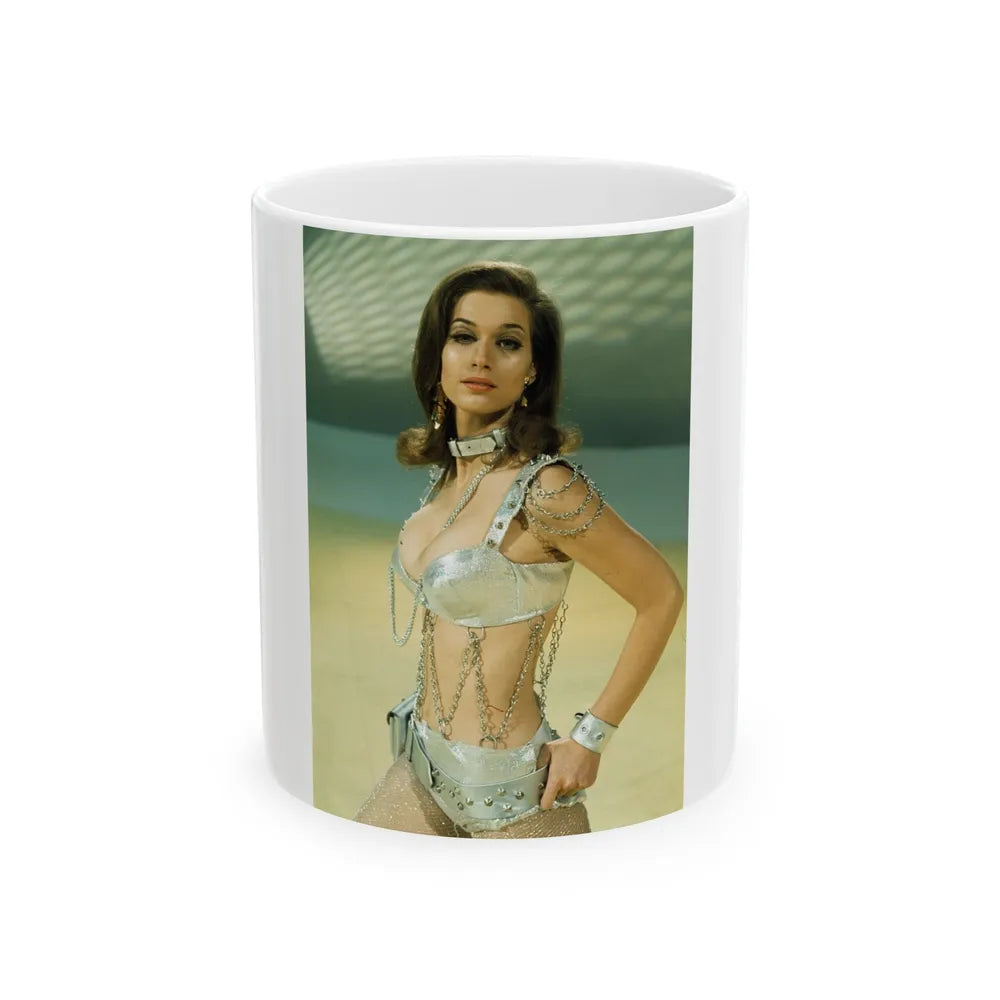 Valerie Leon #50 (Vintage Female Icon) White Coffee Mug-11oz-Go Mug Yourself