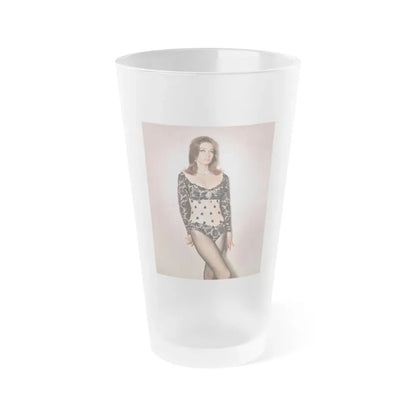Valerie Leon #55 (Vintage Female Icon) Frosted Pint Glass 16oz 16oz Frosted - Go Mug Yourself