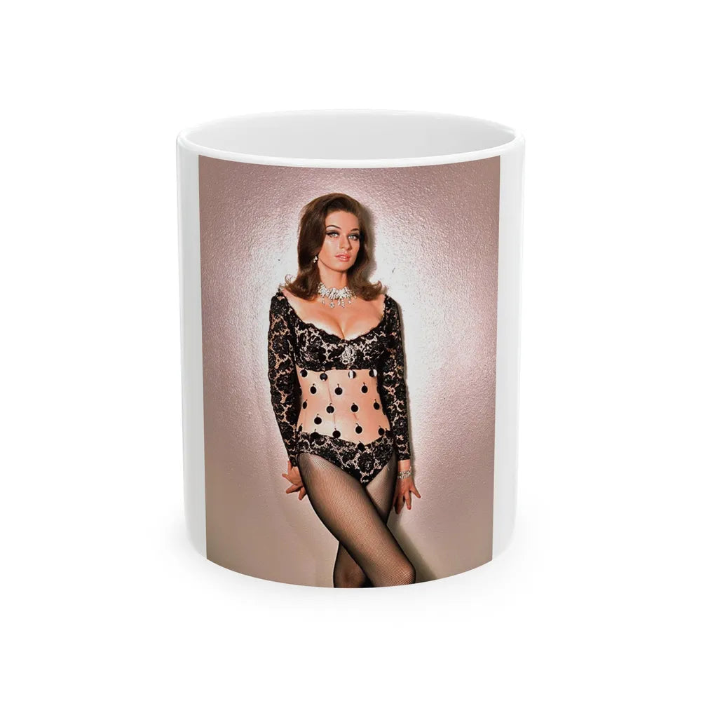 Valerie Leon #55 (Vintage Female Icon) White Coffee Mug-11oz-Go Mug Yourself