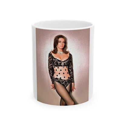 Valerie Leon #55 (Vintage Female Icon) White Coffee Mug 11oz - Go Mug Yourself