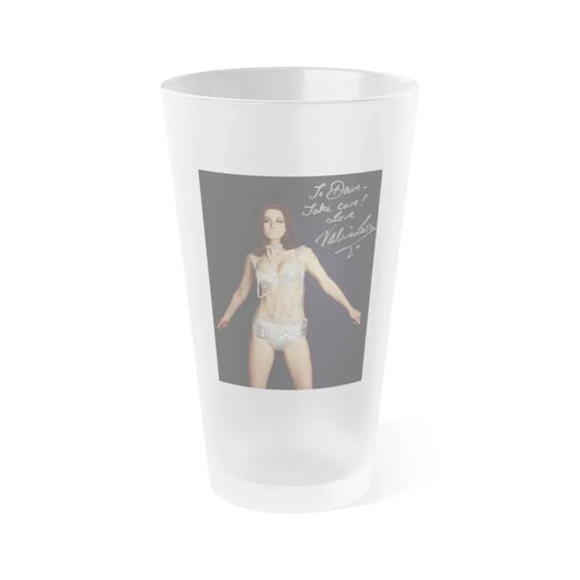 Valerie Leon #57 (Vintage Female Icon) Frosted Pint Glass 16oz 16oz Frosted - Go Mug Yourself