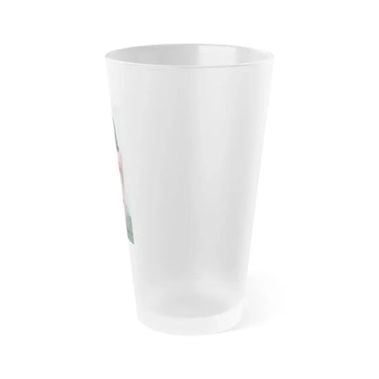 Valerie Leon #58 (Vintage Female Icon) Frosted Pint Glass 16oz - Go Mug Yourself