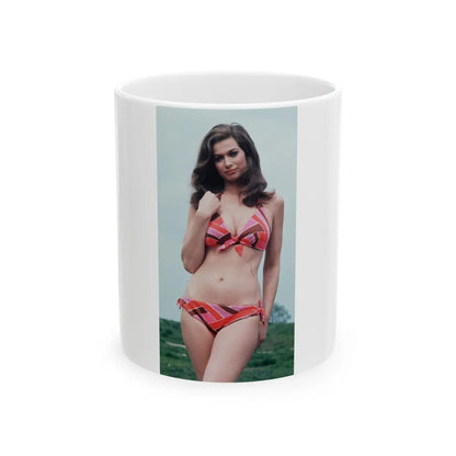 Valerie Leon #58 (Vintage Female Icon) White Coffee Mug-11oz-Go Mug Yourself