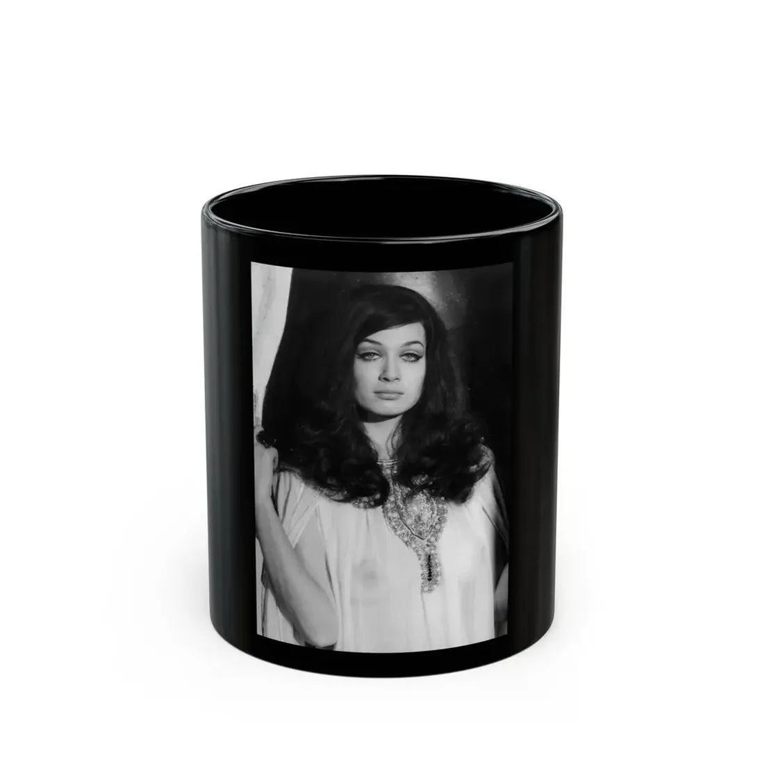 Valerie Leon #65 (Vintage Female Icon) Black Coffee Mug 11oz - Go Mug Yourself