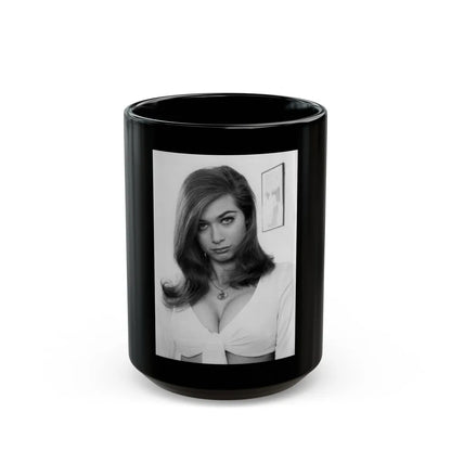 Valerie Leon #67 (Vintage Female Icon) Black Coffee Mug-15oz-Go Mug Yourself