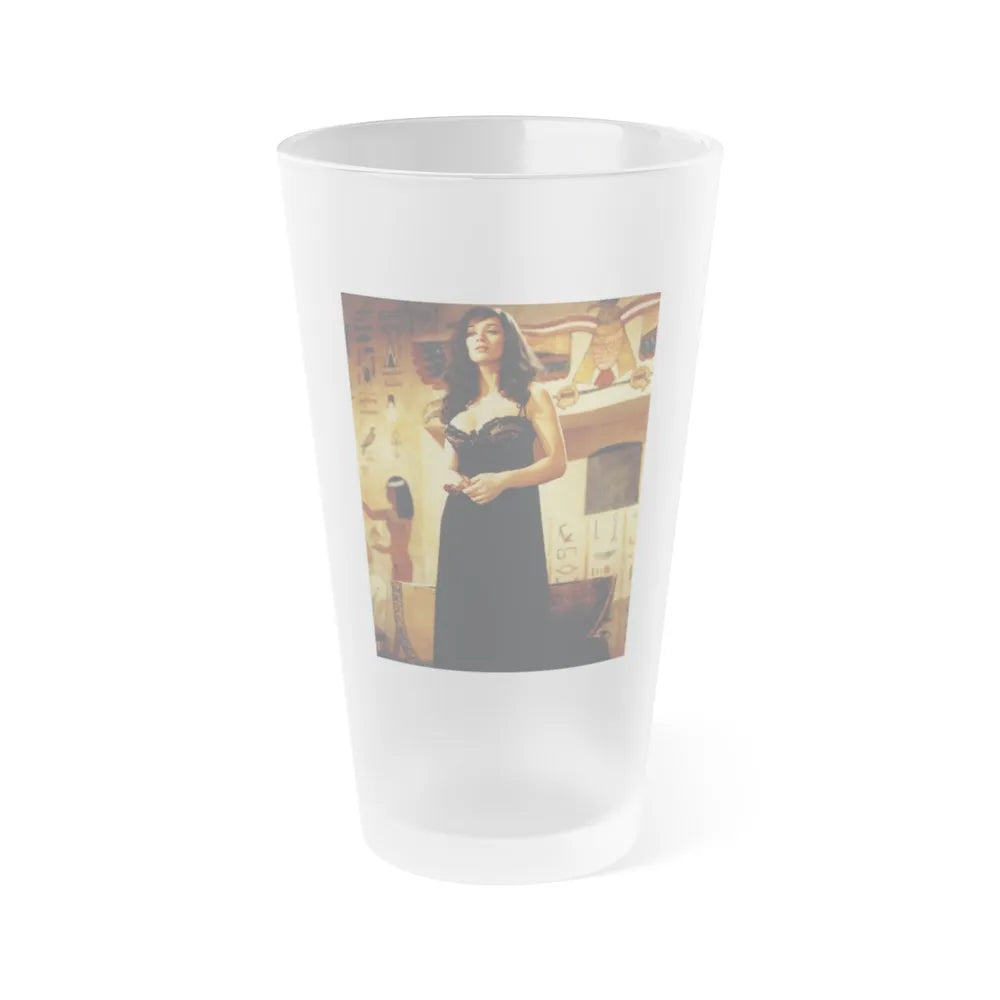 Valerie Leon #68 (Vintage Female Icon) Frosted Pint Glass 16oz-16oz-Frosted-Go Mug Yourself