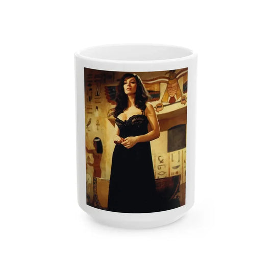 Valerie Leon #68 (Vintage Female Icon) White Coffee Mug 15oz - Go Mug Yourself