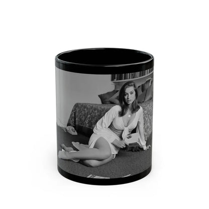 Valerie Leon #71 (Vintage Female Icon) Black Coffee Mug-11oz-Go Mug Yourself