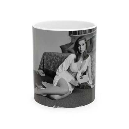 Valerie Leon #71 (Vintage Female Icon) White Coffee Mug-11oz-Go Mug Yourself