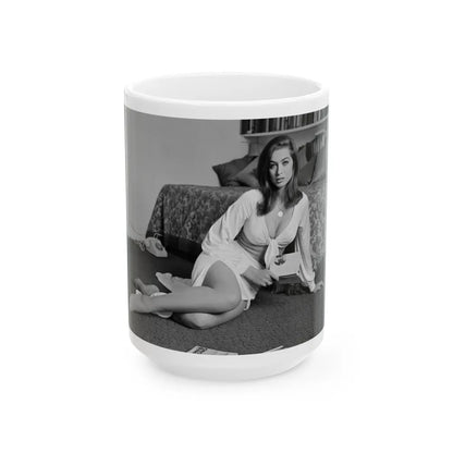 Valerie Leon #71 (Vintage Female Icon) White Coffee Mug-15oz-Go Mug Yourself