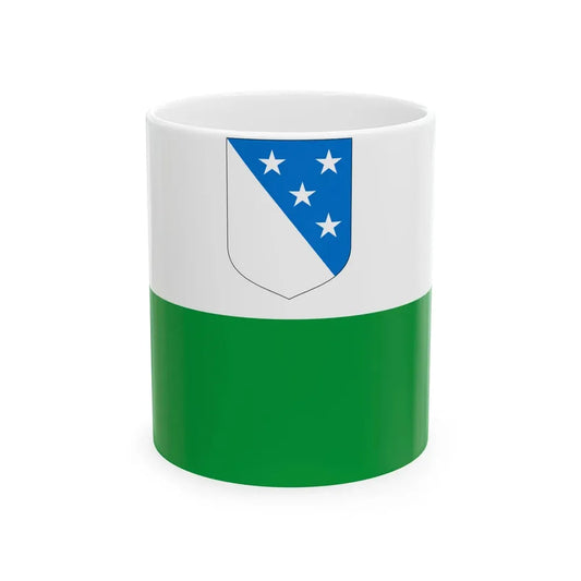 Valgamaa lipp (Estonia) White Coffee Mug 11oz - Go Mug Yourself