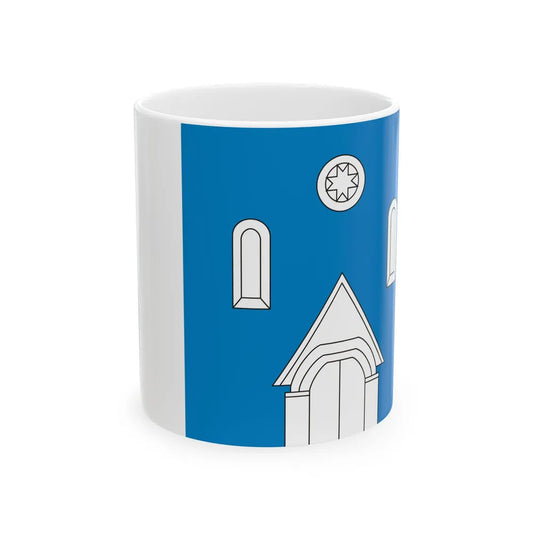 Valjala lipp (Estonia) White Coffee Mug 11oz - Go Mug Yourself