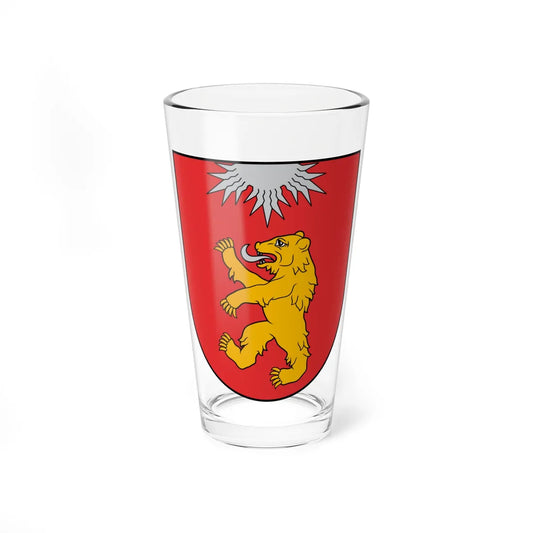 Valkas novads COA (Latvia) (Coat of Arms) Pint Glass 16oz 16oz - Go Mug Yourself