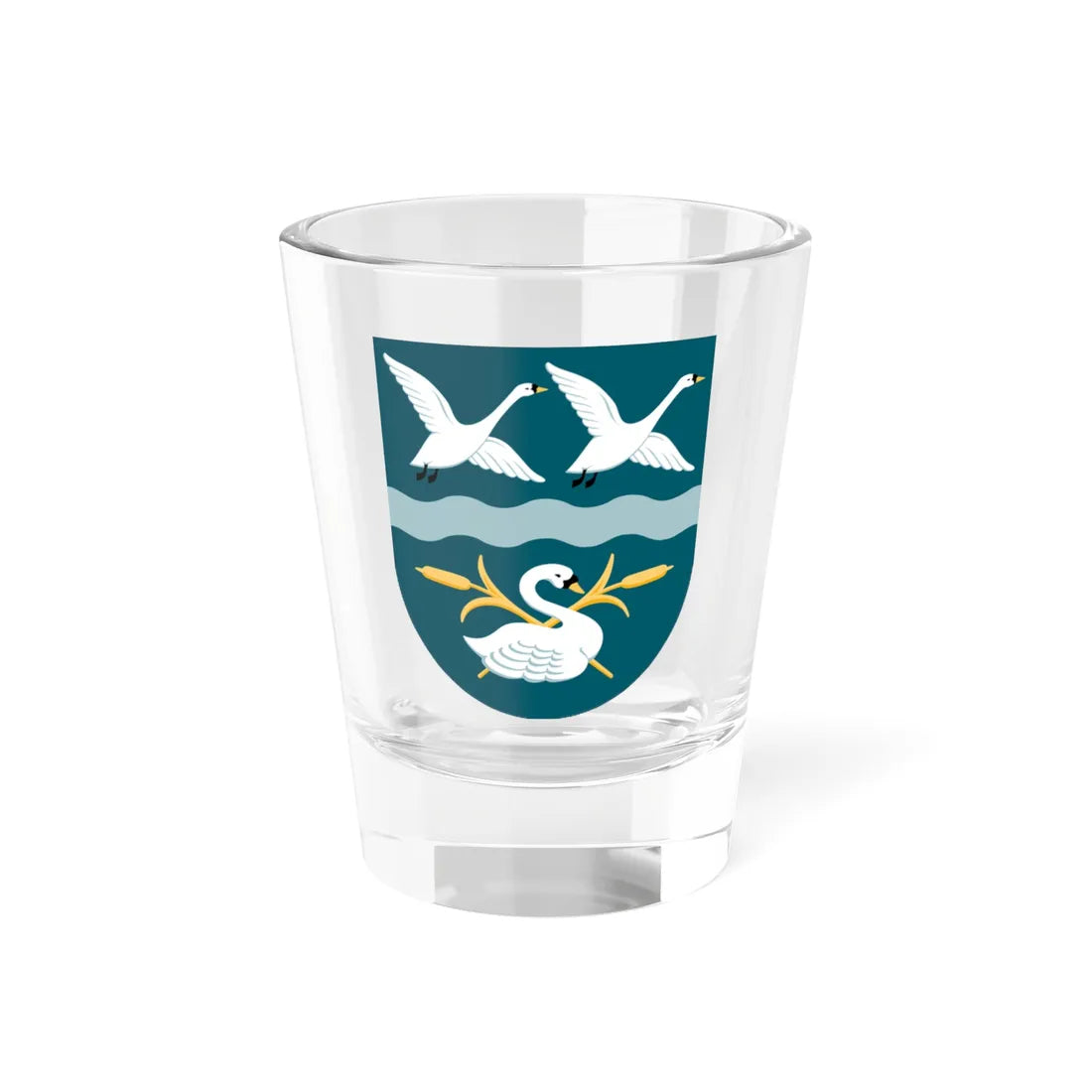 Vallensbæk Kommune coa (Denmark) (Coat of Arms) Shot Glass 1.5oz 1.5oz - Go Mug Yourself