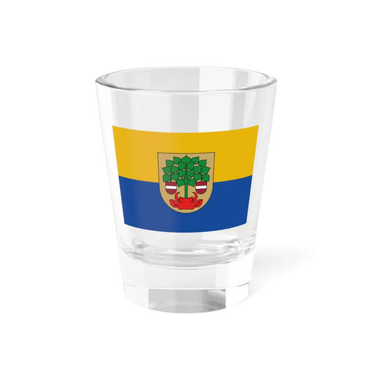 Valmiera flag (Latvia) Shot Glass 1.5oz 1.5oz - Go Mug Yourself