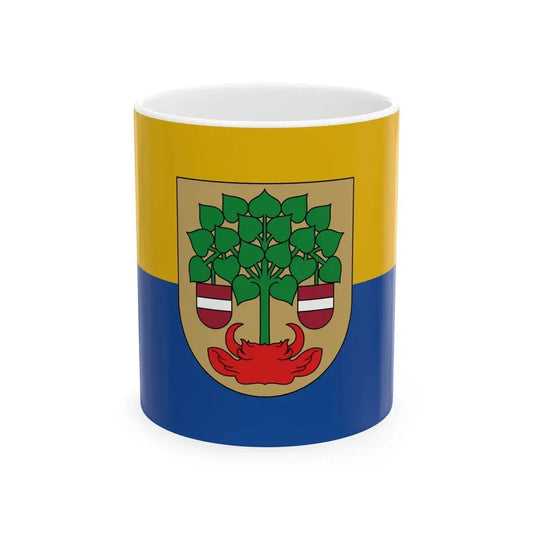 Valmiera flag (Latvia) White Coffee Mug 11oz - Go Mug Yourself