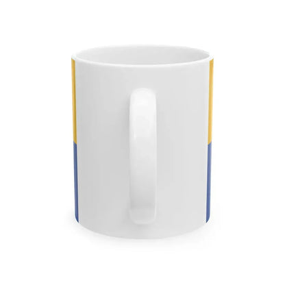 Valmiera flag (Latvia) White Coffee Mug - Go Mug Yourself