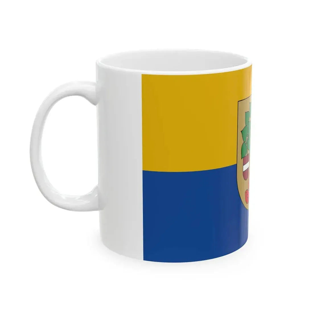 Valmiera flag (Latvia) White Coffee Mug - Go Mug Yourself