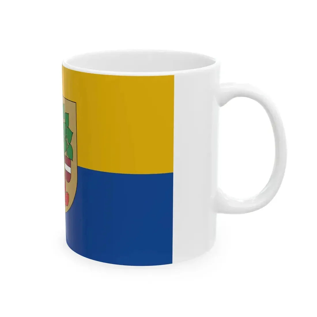Valmiera flag (Latvia) White Coffee Mug - Go Mug Yourself
