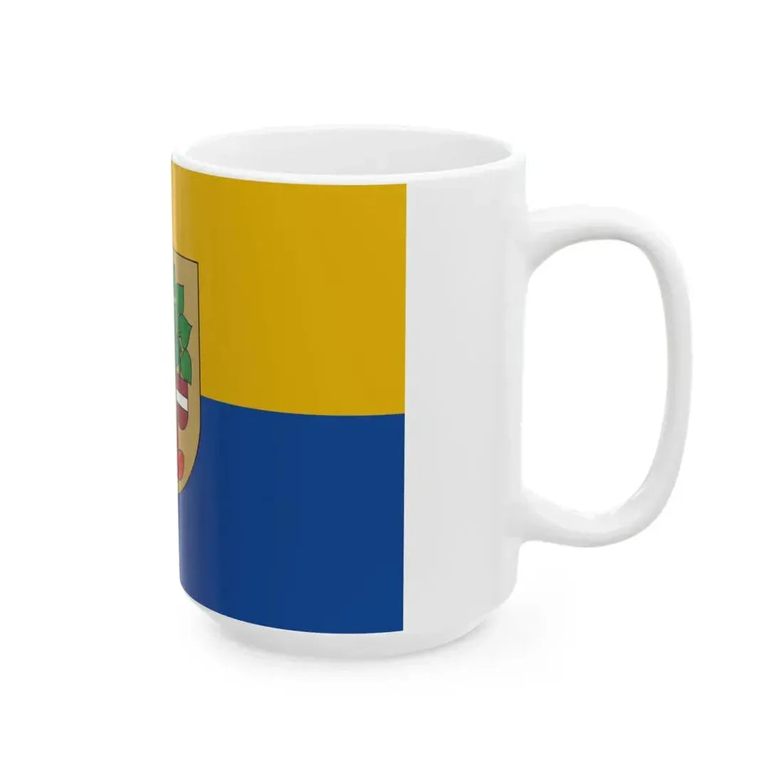 Valmiera flag (Latvia) White Coffee Mug - Go Mug Yourself