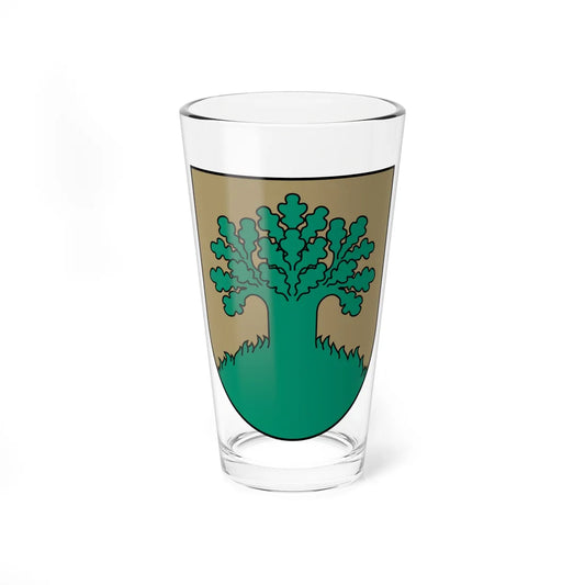 Valmieras apriņķa ģerbonis (Latvia) (Coat of Arms) Pint Glass 16oz 16oz - Go Mug Yourself