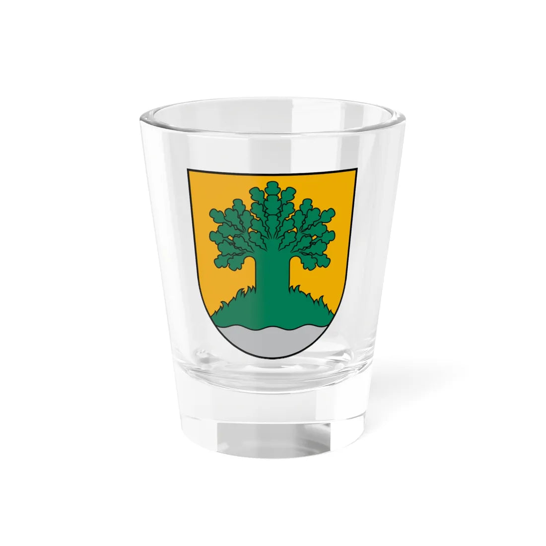 Valmieras novada ģerbonis (Latvia) (Coat of Arms) Shot Glass 1.5oz 1.5oz - Go Mug Yourself
