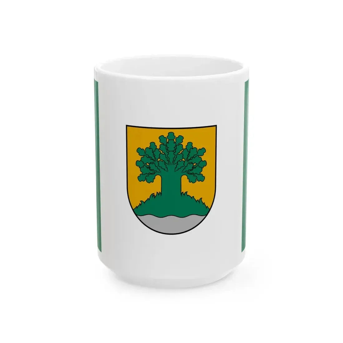 Valmieras novada karogs (Latvia) White Coffee Mug 15oz - Go Mug Yourself