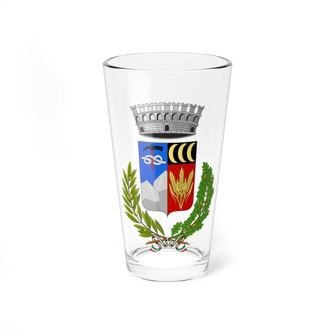 Valtournenche-Stemma (Italy) (Coat of Arms) Pint Glass 16oz 16oz - Go Mug Yourself