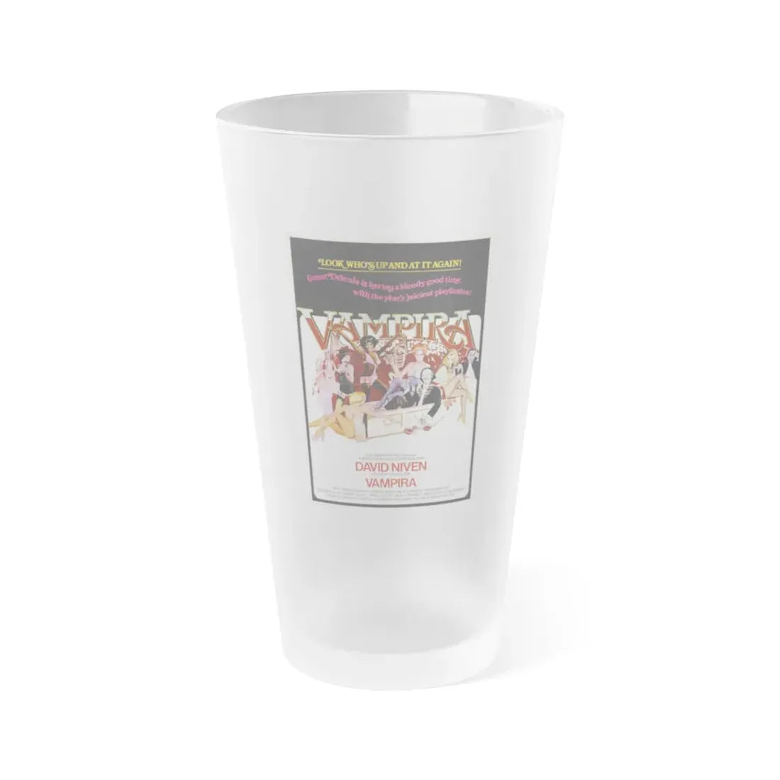 VAMPIRA 1974 Movie Poster - Frosted Pint Glass 16oz Default Title - Go Mug Yourself