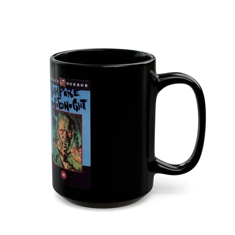 VAMPIRE AT MIDNIGHT (VHS COVER) - Black Coffee Mug-Go Mug Yourself