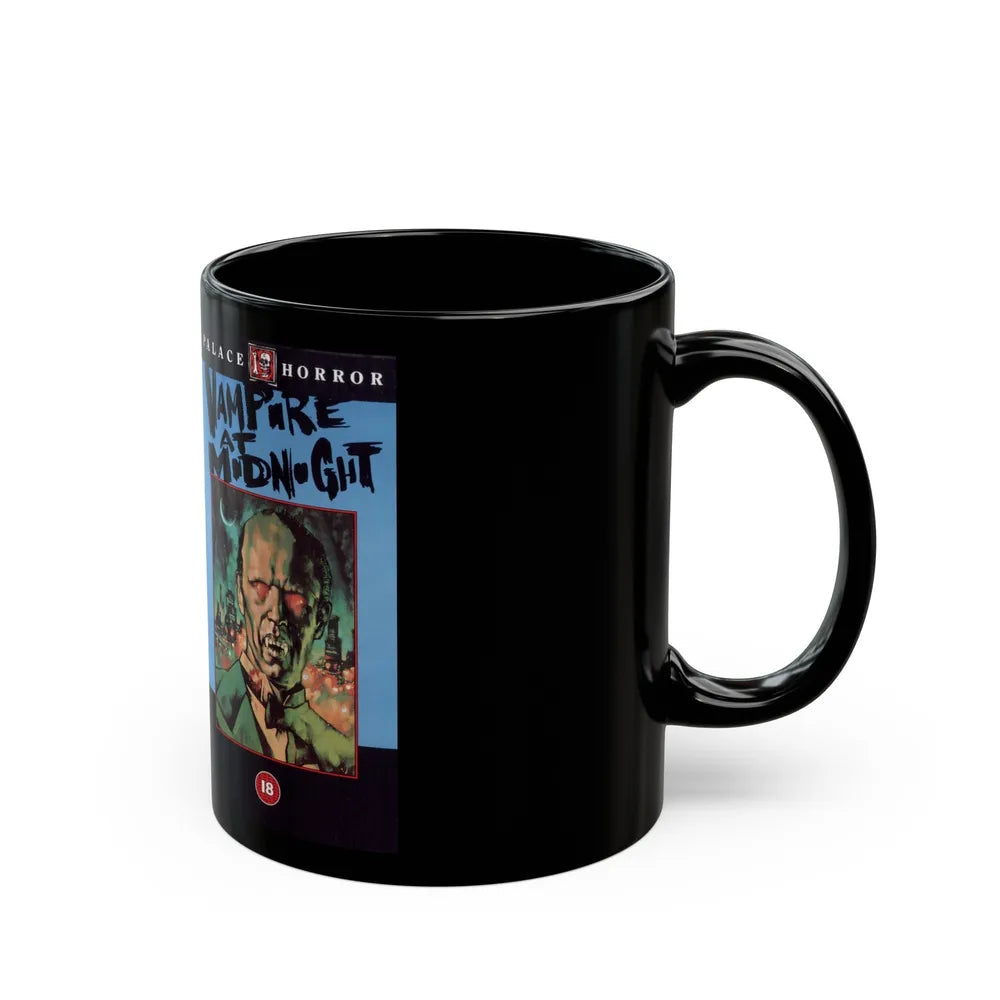 VAMPIRE AT MIDNIGHT (VHS COVER) - Black Coffee Mug-Go Mug Yourself