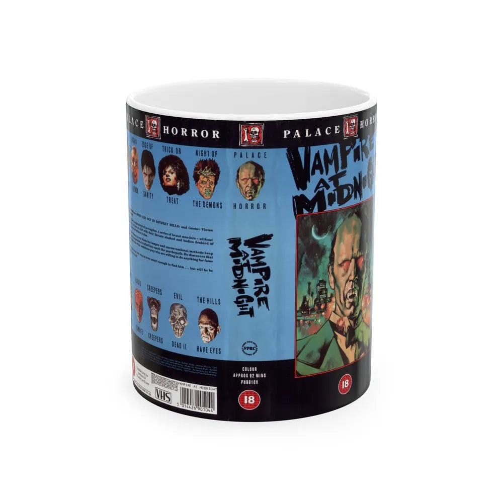 VAMPIRE AT MIDNIGHT (VHS COVER) - White Coffee Mug-11oz-Go Mug Yourself