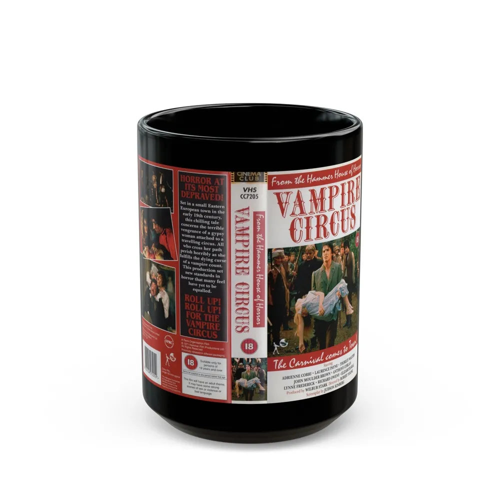 VAMPIRE CIRCUS (VHS COVER) - Black Coffee Mug-15oz-Go Mug Yourself