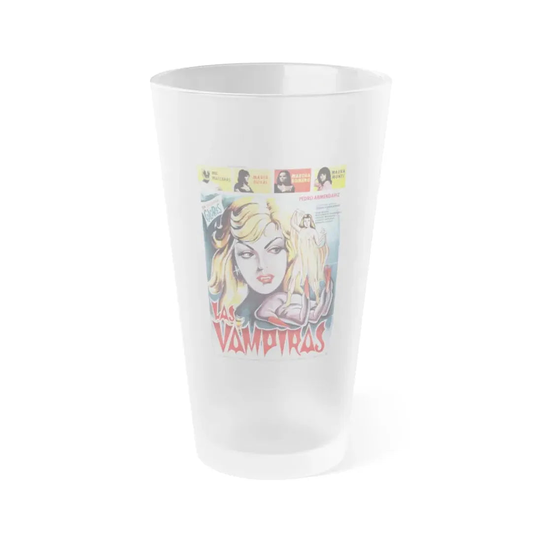 VAMPIRE GIRLS (LAS VAMPIRAS) 1969 Movie Poster - Frosted Pint Glass 16oz Default Title - Go Mug Yourself