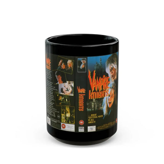 VAMPIRE KNIGHTS (VHS COVER) - Black Coffee Mug 15oz - Go Mug Yourself