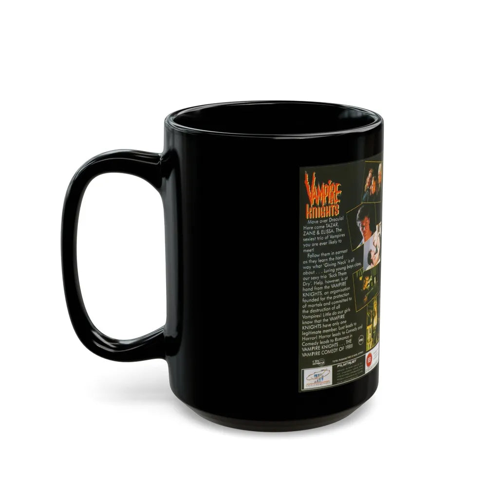 VAMPIRE KNIGHTS (VHS COVER) - Black Coffee Mug-Go Mug Yourself