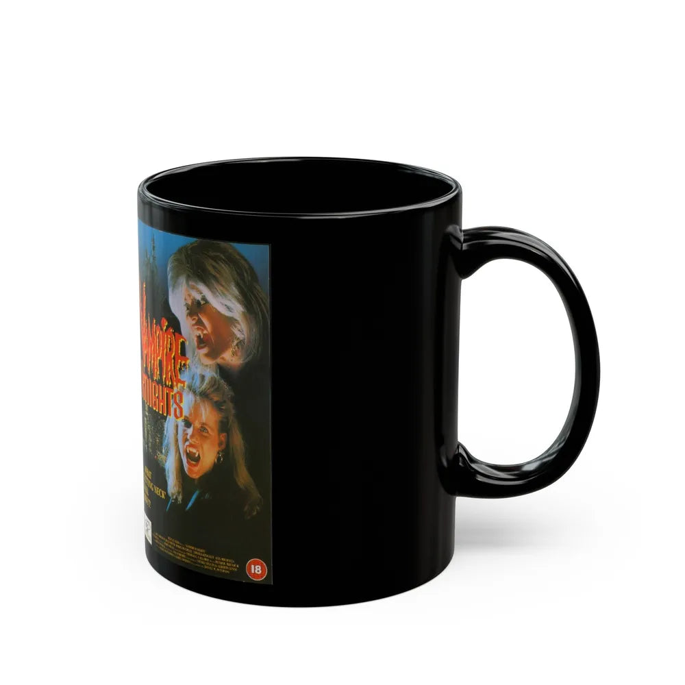 VAMPIRE KNIGHTS (VHS COVER) - Black Coffee Mug-Go Mug Yourself