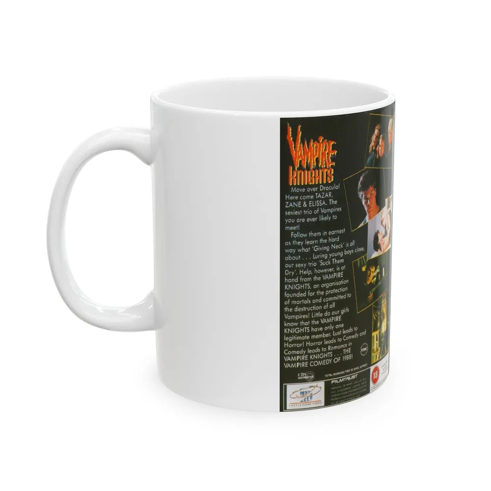 VAMPIRE KNIGHTS (VHS COVER) - White Coffee Mug-Go Mug Yourself