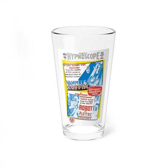 VAMPIRE'S COFFIN + THE ROBOT VS THE AZTEC MUMMY 1964 Movie Poster - Pint Glass 16oz 16oz - Go Mug Yourself