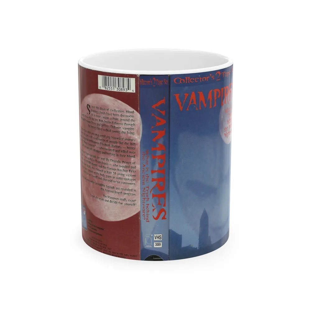 VAMPIRES DOCUMENTARY (VHS COVER) - White Coffee Mug-11oz-Go Mug Yourself