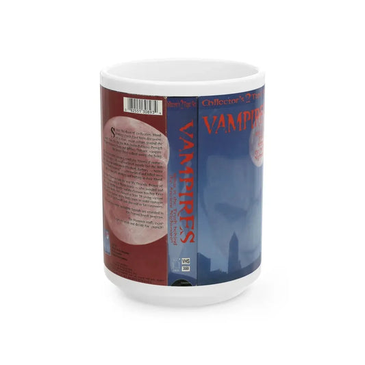 VAMPIRES DOCUMENTARY (VHS COVER) - White Coffee Mug 15oz - Go Mug Yourself