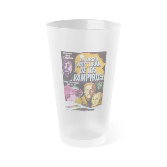 VAMPIRES NIGHT ORGY (SPANISH) 1973 Movie Poster - Frosted Pint Glass 16oz Default Title - Go Mug Yourself